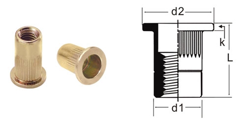 Cylindrical head [Flat] with serration